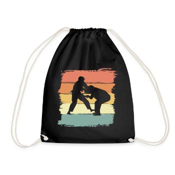 Judo vintage retro Judo Legend - Drawstring Bag - black - Front