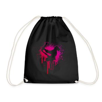 Skating Skater Skateboarding Women Skateboarder - Drawstring Bag - black - Front