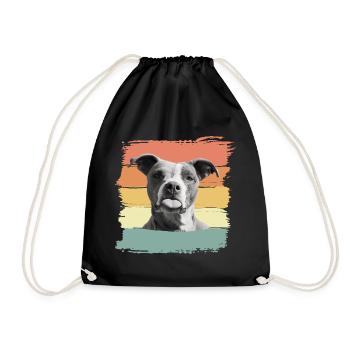 Funny dog sticks out tongue To all my haters - Drawstring Bag - black - Front