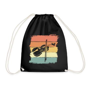 Violon rétro - Sac de sport léger - noir - Devant