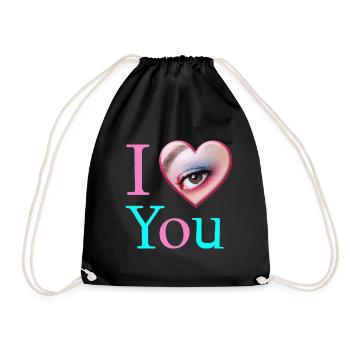 I love you - Drawstring Bag - black - Front