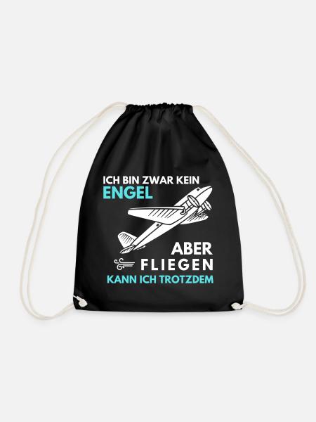 Fliegen kann ich trotzdem - Turnbeutel - Schwarz
