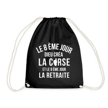 Corse, Corse humour - Sac de sport léger - noir - Devant