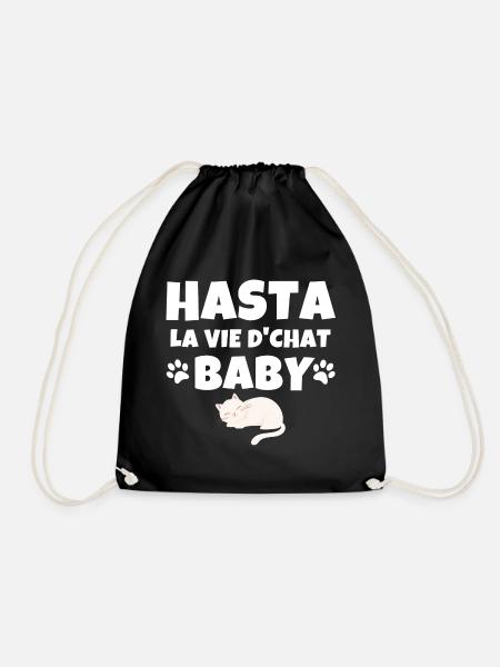 chat, amoureux des chats, chat humour - Sac de sport léger - noir