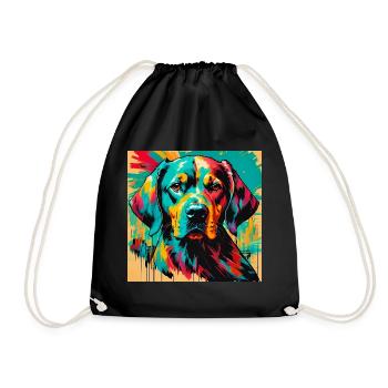 Chien - Sac de sport léger - noir - Devant