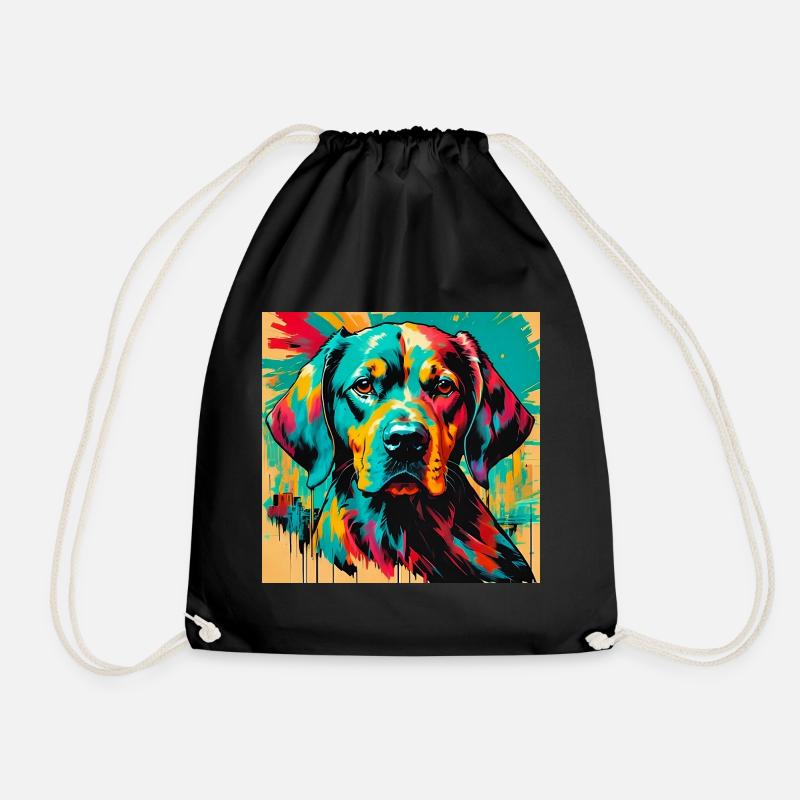 Hund - Turnbeutel - Schwarz