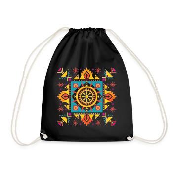 Vastu Yantra Mandala Art sacré symbolique Design - Sac de sport léger - noir - Devant