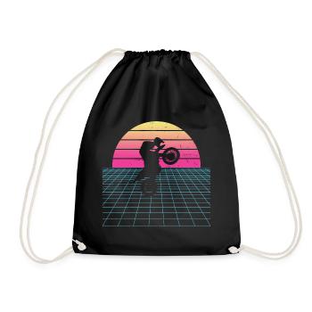 Men's Dirt Bike Women's Dirt Biker Dirt Bike - Drawstring Bag - black - Front
