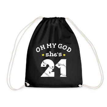 Oh mon dieu, elle a 21 ans - Sac de sport léger - noir - Devant
