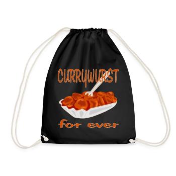 La currywurst est délicieuse - Sac de sport léger - noir - Devant