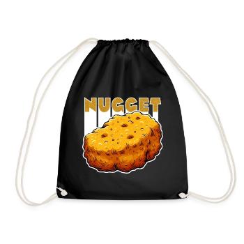 Nugget-Love Chicken Nugget - Drawstring Bag - black - Front
