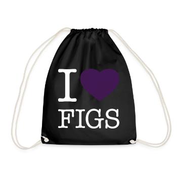 I LOVE FIGS - Drawstring Bag - black - Front