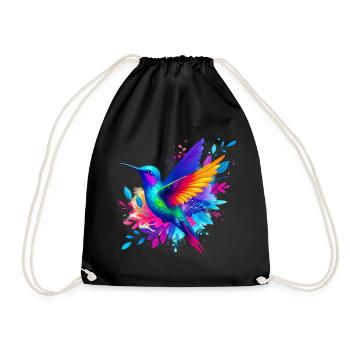 Kolibri - Turnbeutel - Schwarz - Vorne