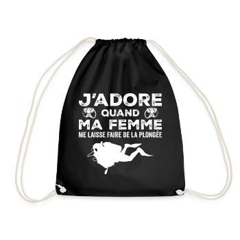 Jadore Quand Ma Femme Me Laisse Faire De La Plongé - Sac de sport léger - noir - Devant