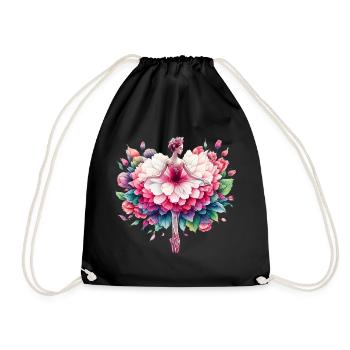 Danseuse de ballet avec tutu - Sac de sport léger - noir - Devant