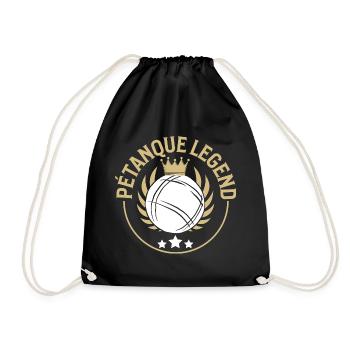 Boule balls for boules boules set and petanque - Drawstring Bag - black - Front
