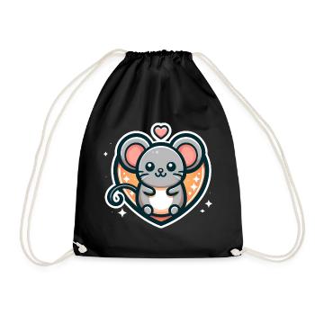 Favorite mouse - Drawstring Bag - black - Front
