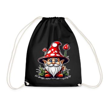 Mignon champignon lutin - Sac de sport léger - noir - Devant