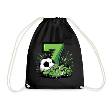 Football 7 years old - Drawstring Bag - black - Front