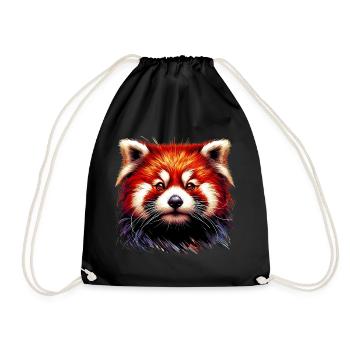 Petit panda - Sac de sport léger - noir - Devant
