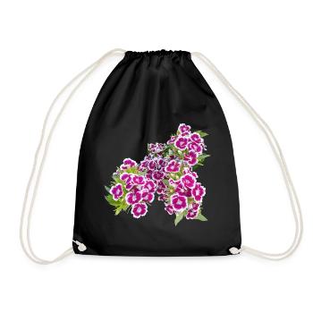 Poésie de l’œillet – focus sur les fleurs du jardin - Sac de sport léger - noir - Devant