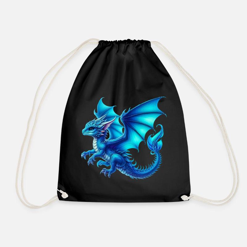 Drache - Turnbeutel - Schwarz
