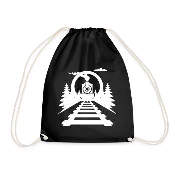 Railroad - Drawstring Bag - black - Front