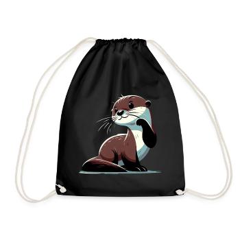 Otter - Turnbeutel - Schwarz - Vorne