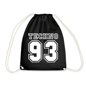 TECHNO 93 - Drawstring Bag - black - Front