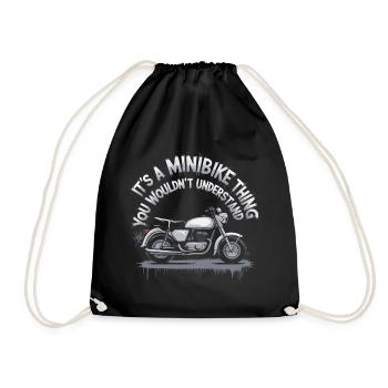 Small bikes, big fun - Drawstring Bag - black - Front