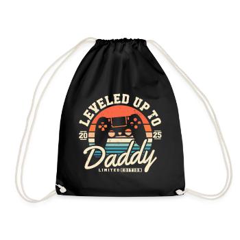 Promoted to dad in 2025 - Drawstring Bag - black - Front