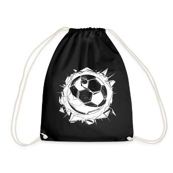 Dessin de football - Sac de sport léger - noir - Devant