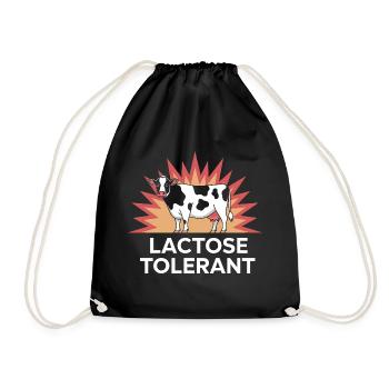 Lactose Tolerant Kuh Spaß - Turnbeutel - Schwarz - Vorne