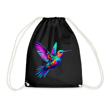 Kolibri - Turnbeutel - Schwarz - Vorne