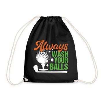 Golf - Lavez toujours vos balles - Sac de sport léger - noir - Devant