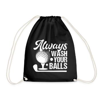 Golf - Lavez toujours vos balles - Sac de sport léger - noir - Devant