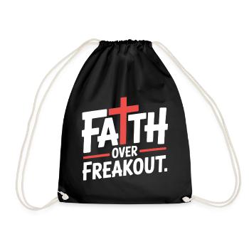 La foi sur la panique La foi en Jésus - Sac de sport léger - noir - Devant