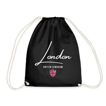 London UK, I love London - Drawstring Bag - black - Front