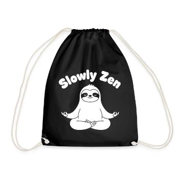 Méditation Zen Paresseuse - Sac de sport léger - noir - Devant