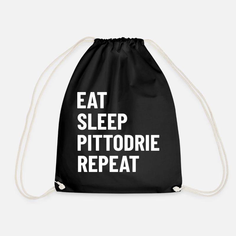 Eat Sleep Pittodrie Repeat - Drawstring Bag - black