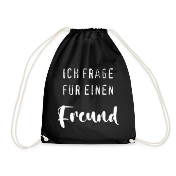 Question for a friend - Drawstring Bag - black - Front