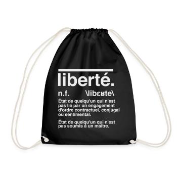 Liberté Définition Style Dictionnaire  - Sac de sport léger - noir - Devant