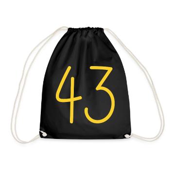 43 - Turnbeutel - Schwarz - Vorne