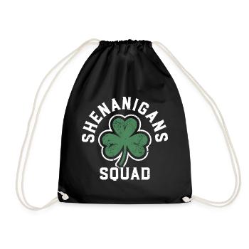 Shenanigans Squad Shamrock Tee - Drawstring Bag - black - Front
