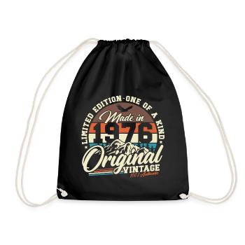Cadeau d’anniversaire pour le 50e anniversaire 1976 Vintage Retro - Sac de sport léger - noir - Devant