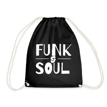 Funk & Soul Retro Typography - Drawstring Bag - black - Front