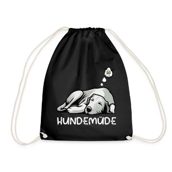 Hundemüde Irischer Wolfshund Wolfshundbesitzer - Turnbeutel - Schwarz - Vorne