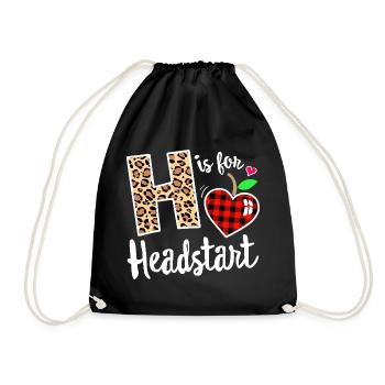 Headstart Leopard H Karoherz - Turnbeutel - Schwarz - Vorne