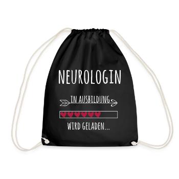 Neurologin Ausbildung Medizinstudium Ärztin - Turnbeutel - Schwarz - Vorne