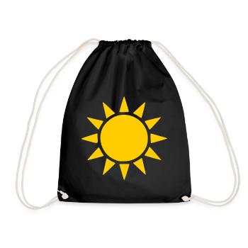Cadeau de design minimaliste pour les vacances d’été du soleil - Sac de sport léger - noir - Devant